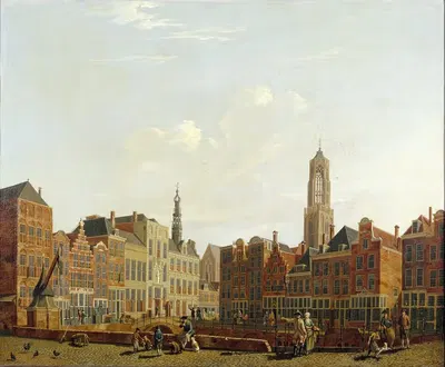 Мост ратуши Утрехта с окрестностями by Айзек Оуотер, 1779 — digital art print download