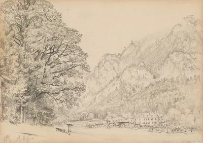 Der Thalhof in Reichenau an der Rax by Рудольф фон Альт, 1884 — digital art print download