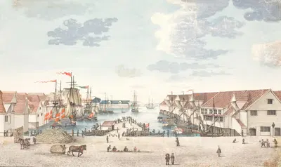 Мост в Бергене by Иоганн Кристиан Даль, 1712 – 1812 — digital art print download