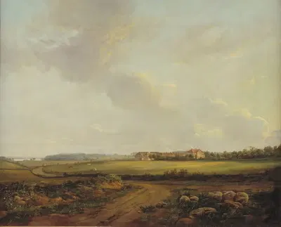 Вид на Энгельхольм в Прэстё на Зеландии by Иоганн Кристиан Даль, 1816 — digital art print download