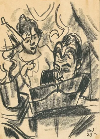Am Klavier by Рудольф Ваккер, 1923 — digital art print download