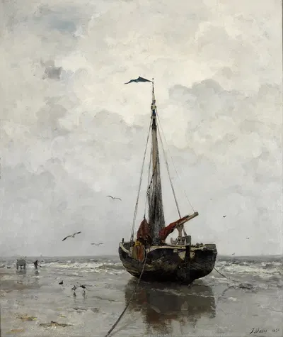 Fishing boat by Jacob Maris — digital art print download