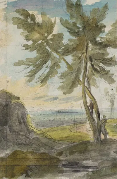 Деревья с фигурой в обрамлении by Якоб Кристоф Мивиль, 1805–1807 — digital art print download