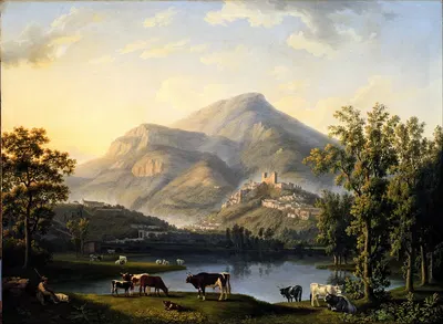 Видюта д’Итри (Пейзаж с видом на Итри) by Якоб Филипп Хакерт, 1788 — digital art print download