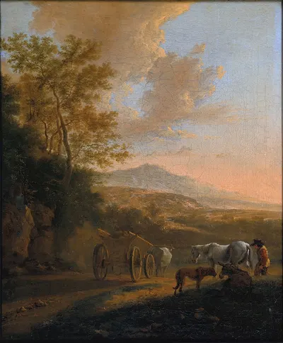 Italian Landscape with an Ox-cart by Jan Both — digital art print download