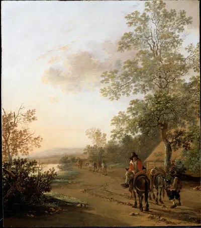 Road by the Edge of a Lake by Jan Both — digital art print download
