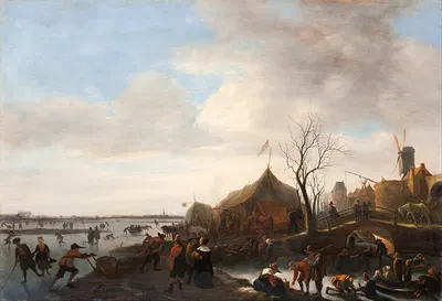 Winter scene by Jan Steen — digital art print download