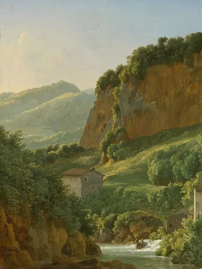 Вид на овраг в Сан Козимато by Жан-Жозеф-Завьер Бидаuld, 1788 — digital art print download