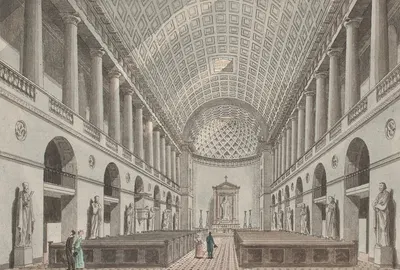 Внутри церкви Фрюе by Йенс Хольм, 1775 – 1857 — digital art print download