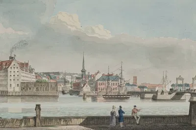 Копенгаген с видом на Кристиансхавн by Йенс Хольм, 1825 – 1826 — digital art print download
