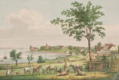 Udsigt ved Bellevue by Jens Holm, 1825 – 1826 — digital art print download