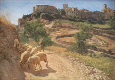 Пастушонок со своими овцами у Чивита д'Антино by Йоаким Сковгорд, 1885 - 1886 — digital art print download