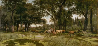 Summer Bloom by Joaquim Vayreda, 1877 — digital art print download