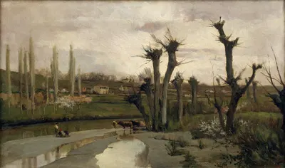 The Beginning of Spring by Joaquim Vayreda, 1877 — digital art print download