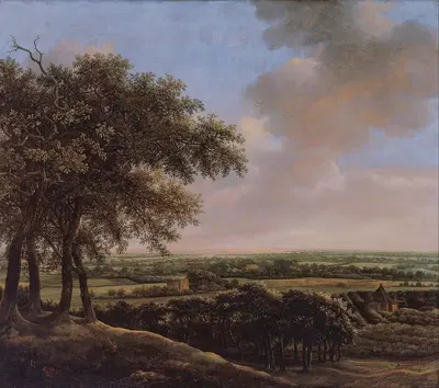 Landscape with Four Trees by Jan Lagoor — digital art print download