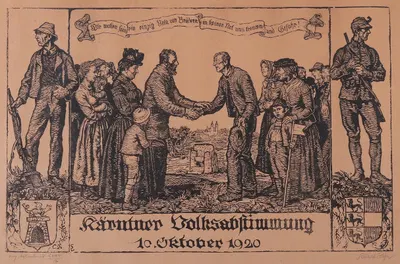 Kärntner Volksabstimmung by Switbert Lobisser, 1920 — digital art print download