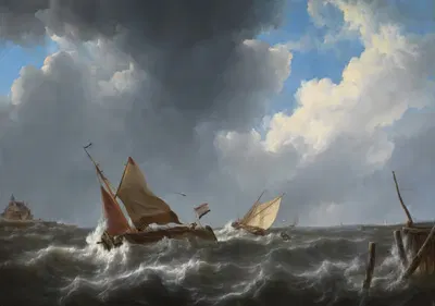 Бурная вода by Иоганнес Кристиаан Шотель, 1833 — digital art print download