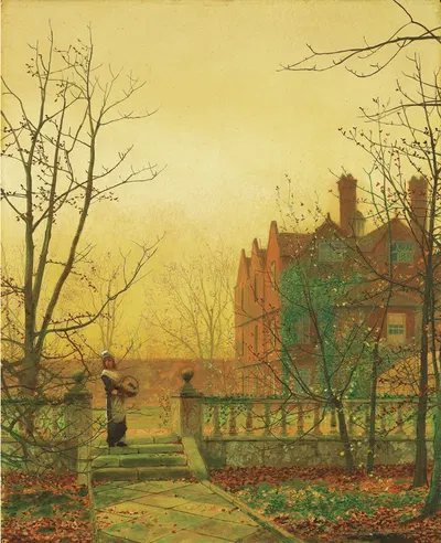 Осеннее золото by Джон Аткінсон Гримшоу, 1880 — digital art print download
