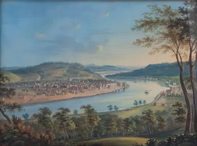View of Cincinnati From Covington by John Caspar Wild — digital art print download