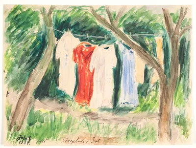 Сушильная площадка на солнце by Джон Кристенсен, 1937 — digital art print download