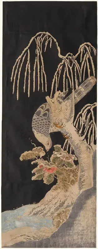 Сокол на иве by Исода Кориусай, c. 1780 — digital art print download