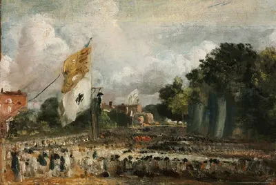 Празднование в Ист-Берголте мира 1814 года, заключенного в Париже между Францией и союзными державами by Джон Констебл —…
