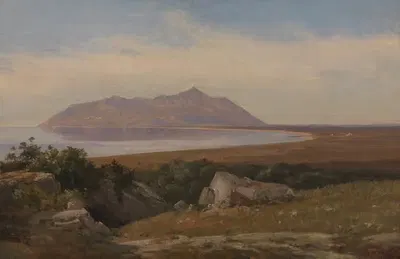 Монте Чирчео, вид с района Терачины by Йорген Соне, 1829 - 1839 — digital art print download