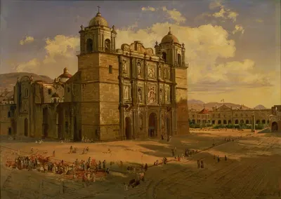 Oaxaca Cathedral by José María Velasco, 1887 — digital art print download