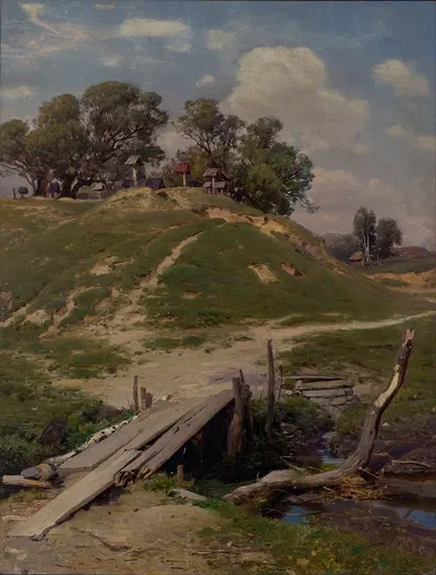 Кладбище by Юлий Федерс, 1880 — digital art print download