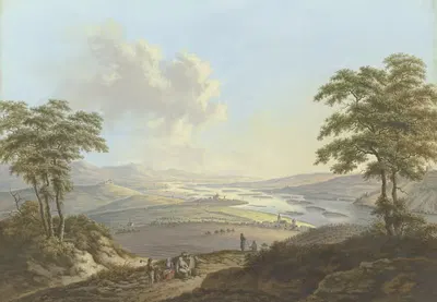 Вид на Рейнгау и Рейнскую равнину, слева Иоаннисберг by Карл Франц Крауль — digital art print download