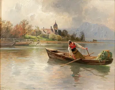 Chiemsee Landscape by Karl Raupp — digital art print download