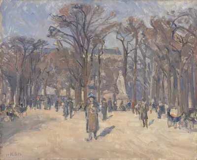 Мартовский день в Саду Люксембург, Париж by Карл Шоу, 1921 - 1922 — digital art print download