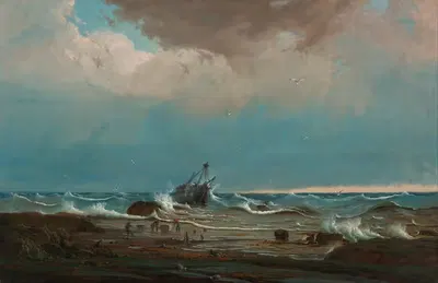 The wreck of 'George the Third' by Knut Bull — digital art print download