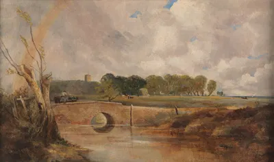 A Rainbow, View of the Stour by Lionel Constable — digital art print download