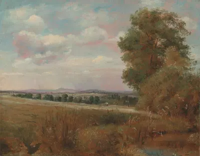 Landscape at Hampstead, with Harrow in the Distance by Lionel Constable, 1849 - 1855 — digital art print download