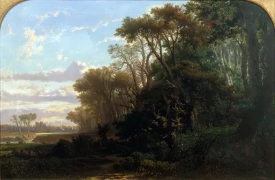 Пейзаж с лесами by Ллуис Ригальт, 1866 — digital art print download