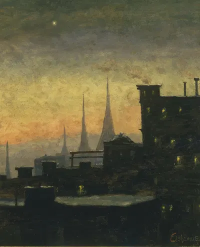 New York Roof Tops by Louis Michel Eilshemius — digital art print download