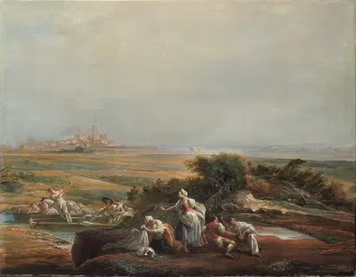 Вид на Фуентерабию (фрагмент) by Луис Парет и Алькасар, 1786 — digital art print download