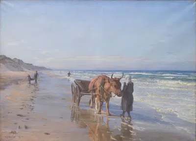 Кистбёрен тянут воду на посадке by Н. П. Мольс, 1898 — digital art print download