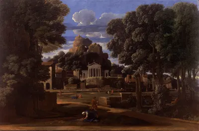 Landscape with the Ashes of Phocion by Nicolas Poussin — digital art print download