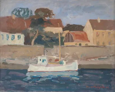 Ночь, Кристиансё by Оскар Хуллгрен, 1939 — digital art print download