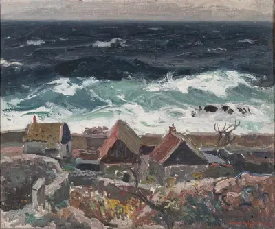 Море рядом с Кристиансё by Оскар Хуллгрен, 1935 — digital art print download