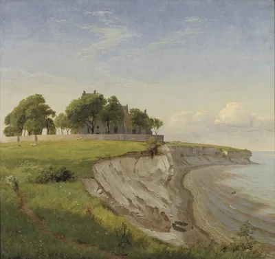 Церковь Хёйруп на утесах Стевнса, Зеландия by П. К. Сковгорд, 1841 - 1842 — digital art print download