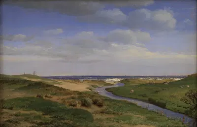 Вид на северное побережье Зеландии в Дроннингмёле by П. К. Сковгорд, 1843 - 1844 — digital art print download