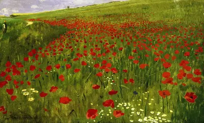 Meadow with Poppies by Pál Szinyei Merse, 1896 — digital art print download