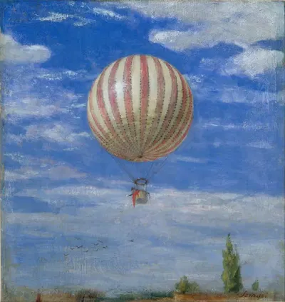 The Balloon by Pál Szinyei Merse, 1878 — digital art print download