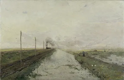 Пейзаж с поездом by Поль Жозеф Константин Габриэль, 1887 — digital art print download