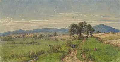Вид на Унтерлидербах by Петер Беккер, 1861 — digital art print download