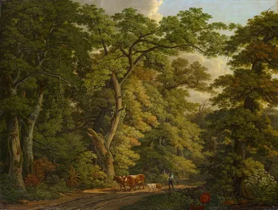 Фермер со скотом в Хард недалеко от Базеля by Петер Бирманн, 1813 — digital art print download