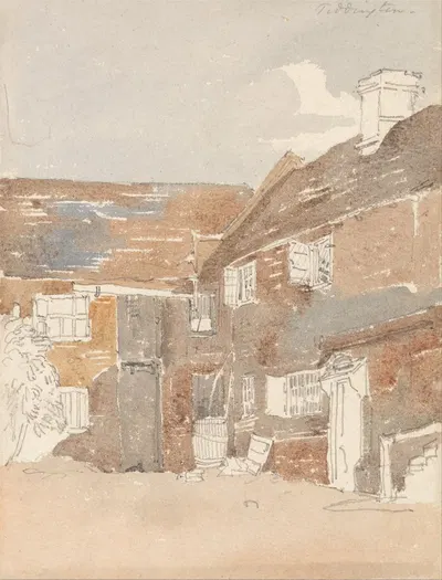 Houses at Teddington on the Thames by Peter DeWint — digital art print download